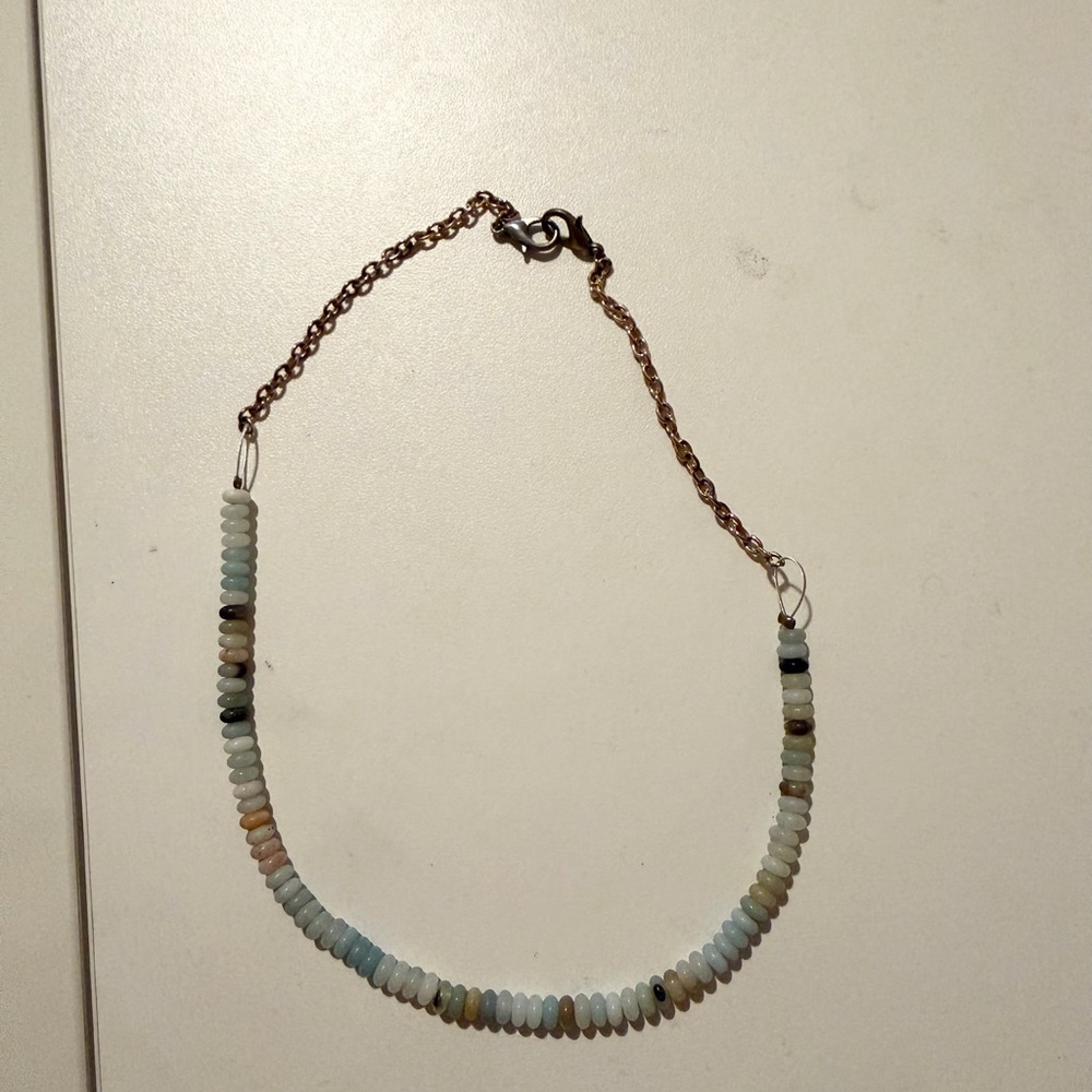 Earthy colors beaded choker necklace